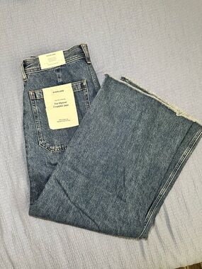 Everlane The Mariner Cropped Jean 28R (Mid Indigo)